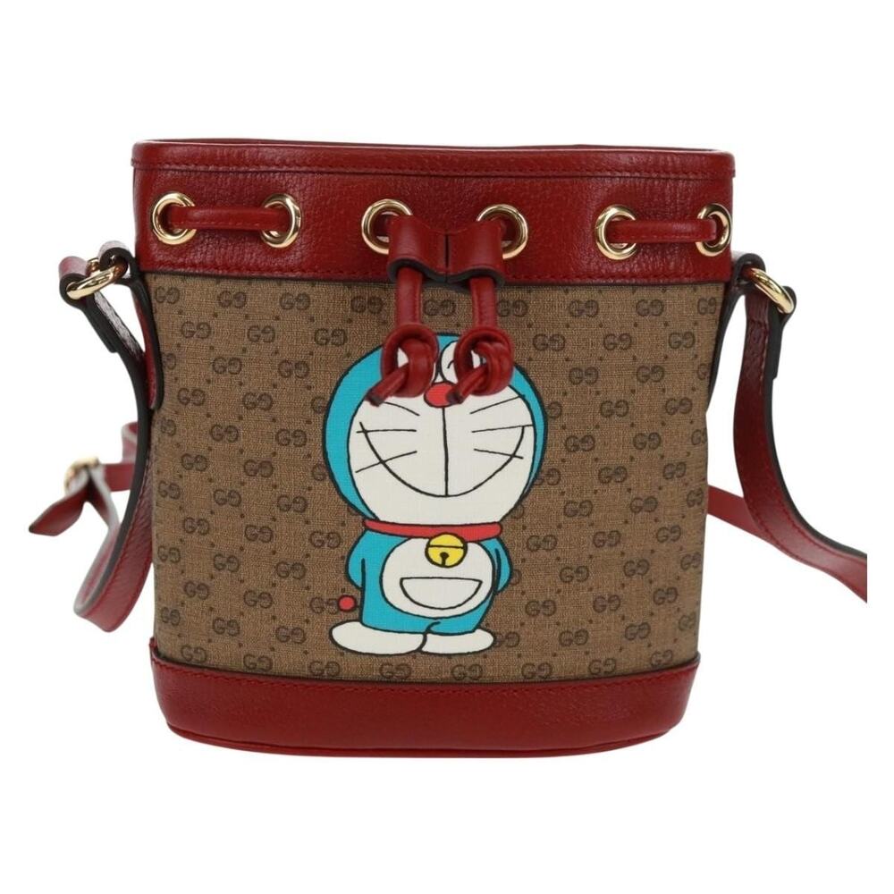 Gucci Doraemon Micro GG Supreme Shoulder Bag Beige